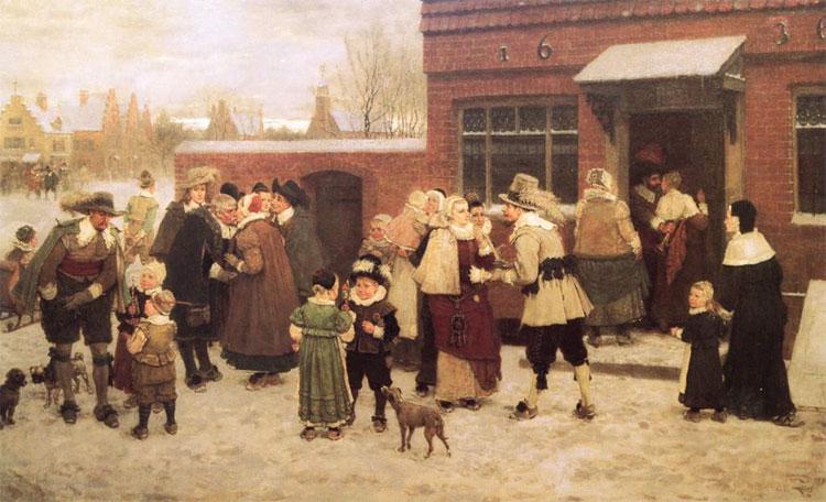 Πρωτοχρονιά στο Νέο Άμστερνταμ – George Henry Boughton – 1870